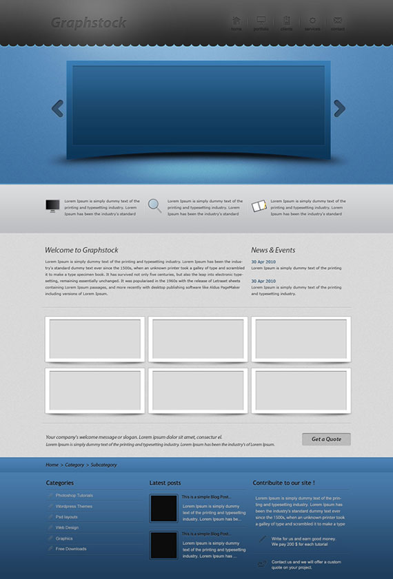 Awesome portfolio layout