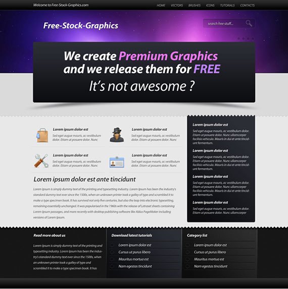 Sleek wordpress theme