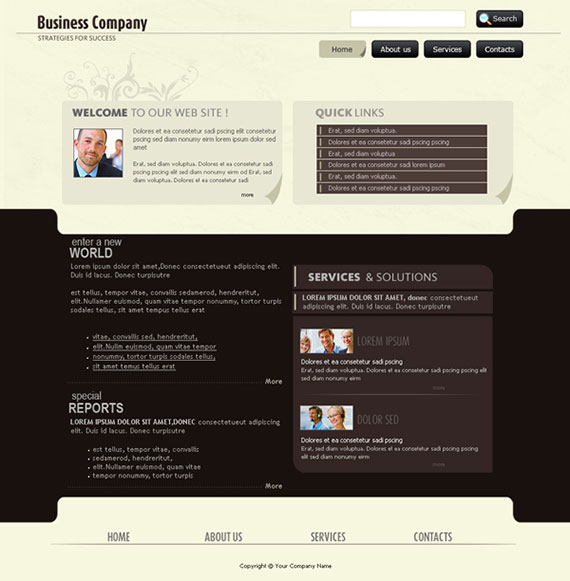 Create a corporate layout