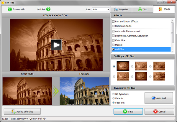 Old Film Effect - Fade Out