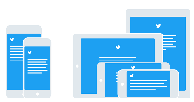 User interface for different size screens