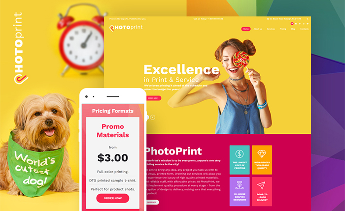 print shop responsive WordPress theme 