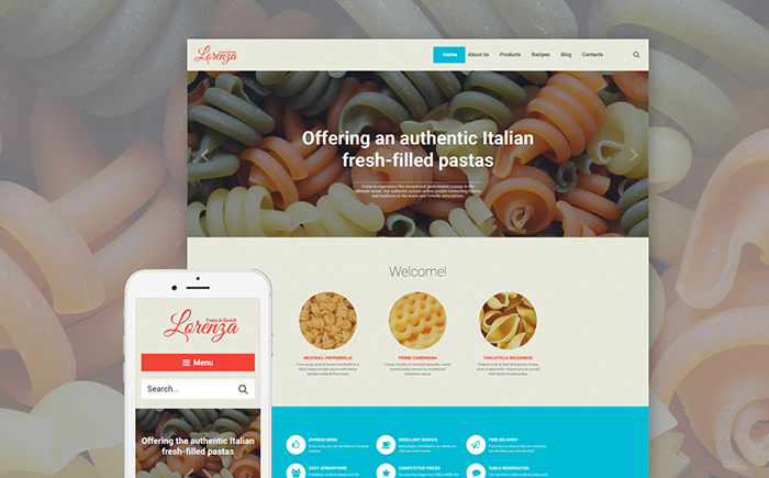 Italian Restaurant Responsive WordPress Theme