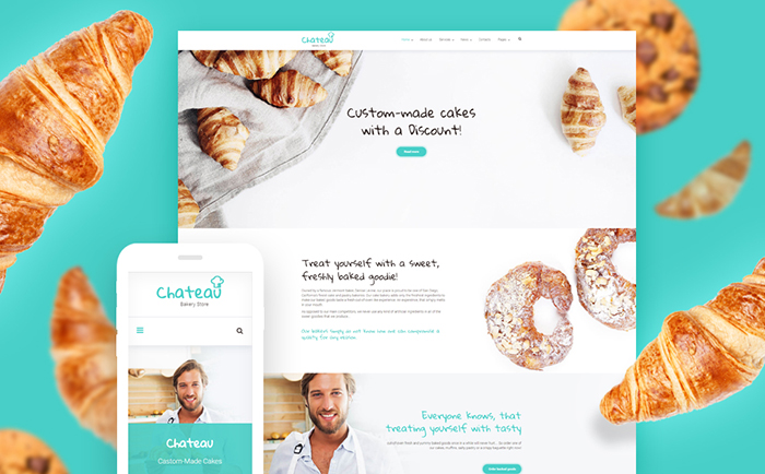 Cakes & Bakery Responsive WordPress Theme 