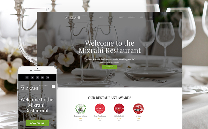 Kosher Restaurant WordPress Theme 