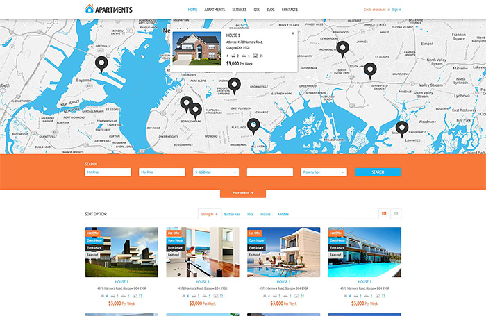 Real Estate WordPress Template